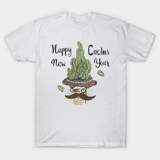 Happy cactus new year (ear fly off) T-Shirt